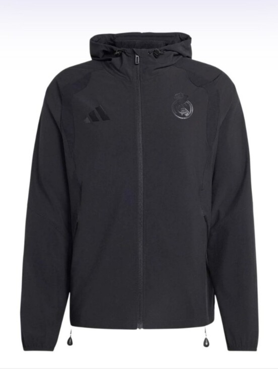 adidas Other - Adidas Black Real Madrid Hooded Windbreaker Jacket